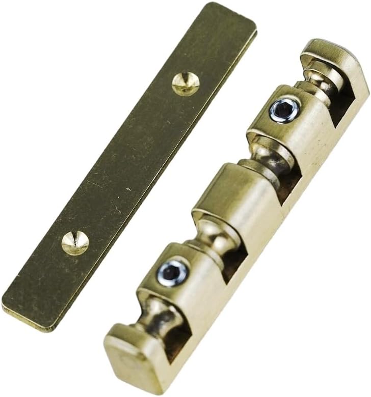 guyker 4 String Bass Guitar Nut, Height Adjustable 38mm Brass Roller Nut Split Regulation Replacement Parts, 38 * 6MM*7MM - Image 1